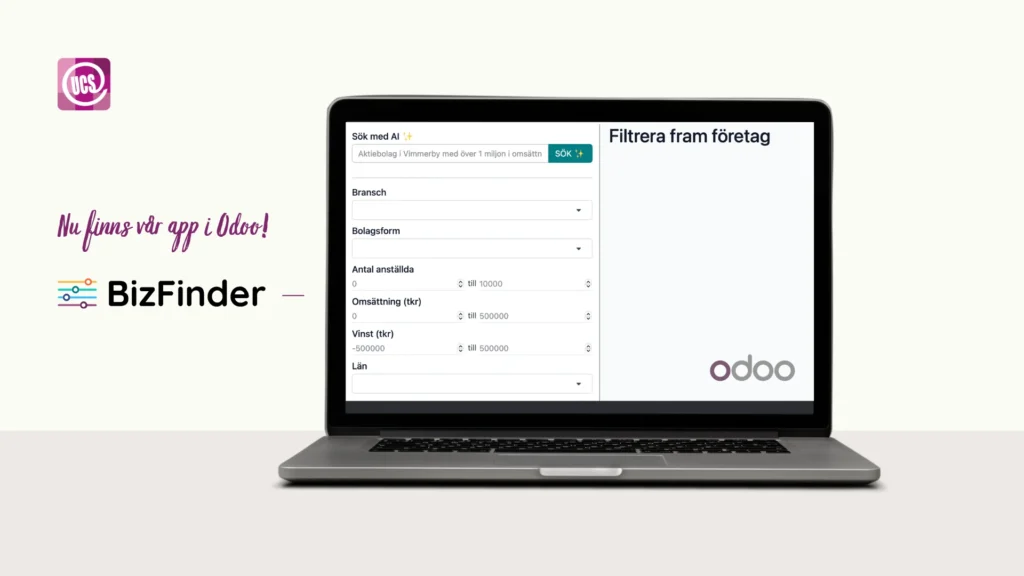 Lansering av UCS One App i Odoo – BizFinder